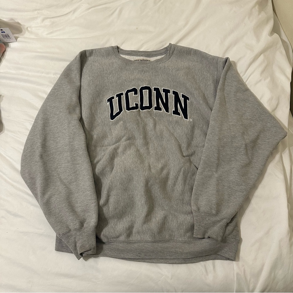 Vintage gray / grey UConn crewneck sweatshirt